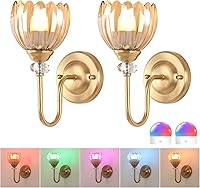 Vista 12 de Juego de 2 apliques de pared vintage a pilas, lámpara de pared recargable con batería de 5000 mAh y control remoto, luces de pared regulables