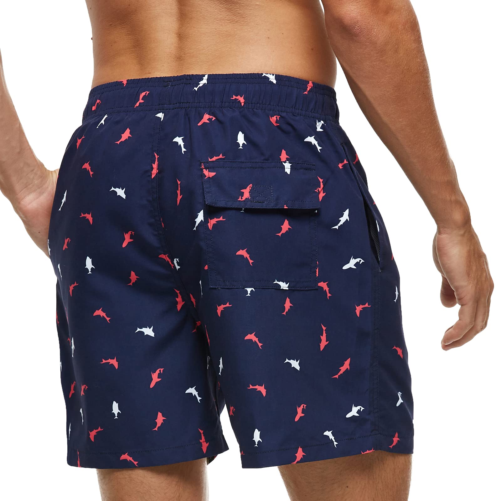 TMEOG Costume Uomo Mare Pantaloncini Casual, Costumi da Bagno Uomo Surf Lungo Costume da Spiaggia Piscina Pantaloncino Estivo con Tasche e Coulisse Regolabile