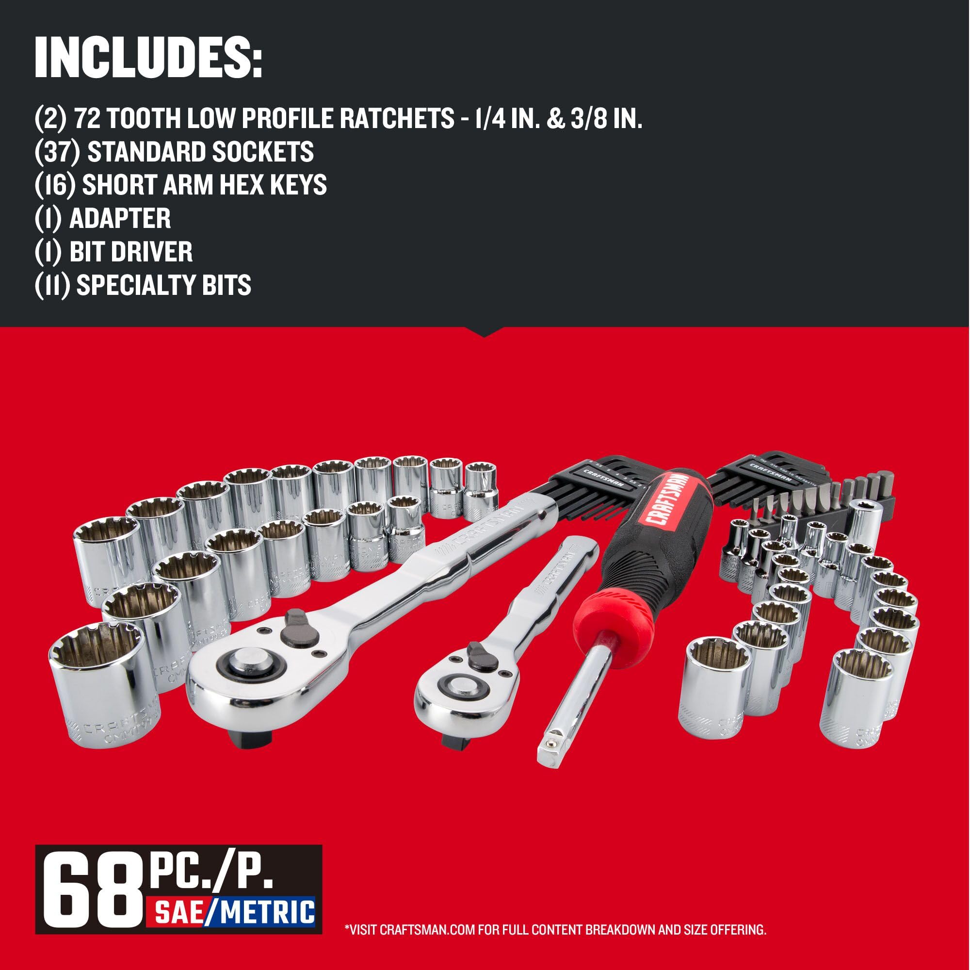 Amazon.com: CRAFTSMAN 68pc VERSASTACK Universal Mechanics