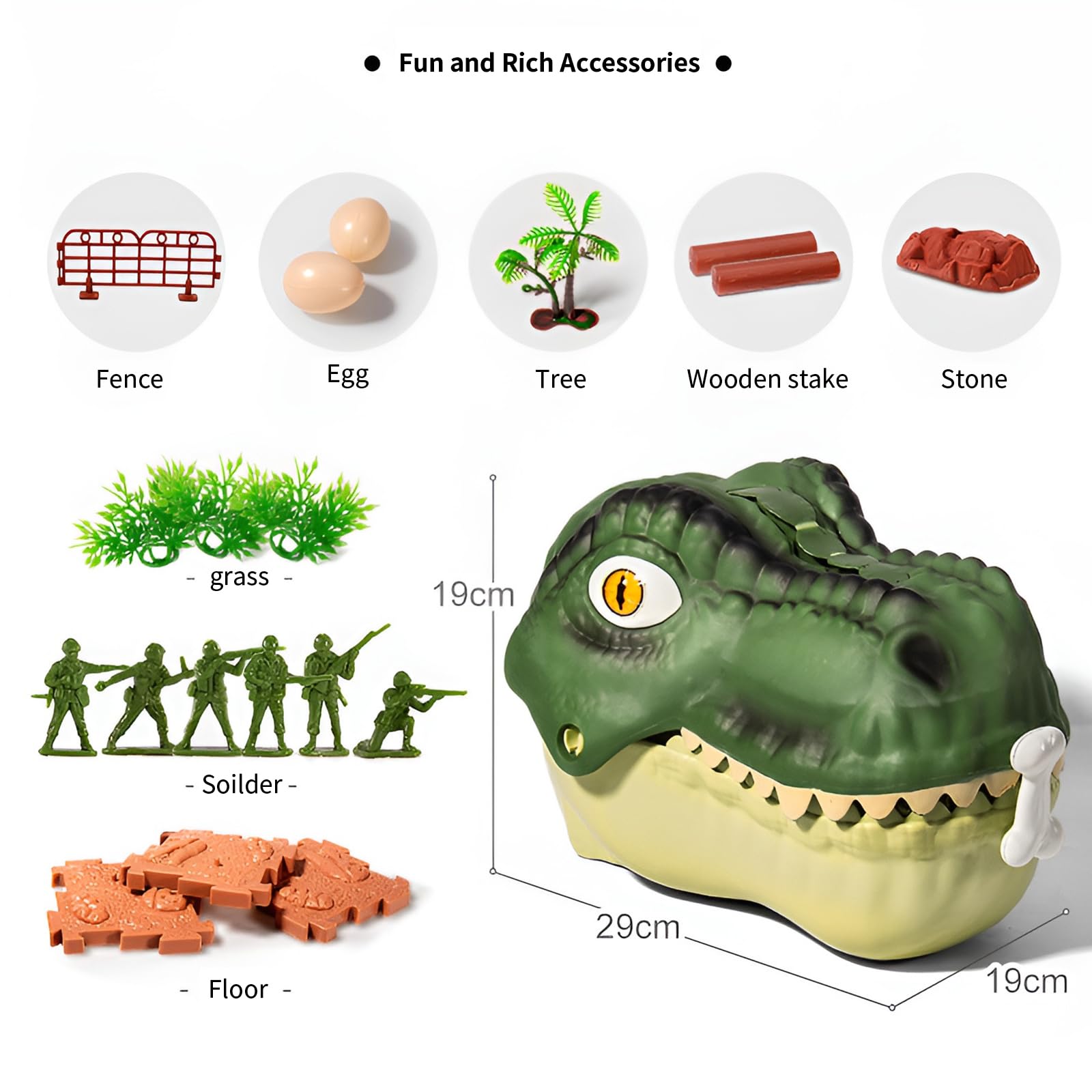 Syfunlv 46 Stück Dinosaurier Spielzeug,Klein Mini Sammlung Dinos Spielzeug mit Aufbewahrungseim,Realistisches Figuren,Spielset einschließlich T-Rex, Carnotaurus,für Kinder ab 3 4 5 Jahren (Stil 6)