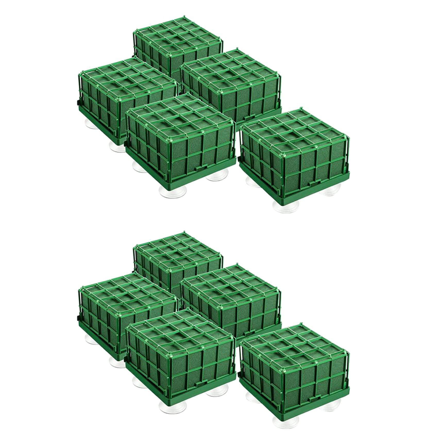 Hndhbfgrt 10Pcs Floral Foam Cage Flower Holder with Floral Foam and Suction Cup for Wedding Table Centerpiece Floral Arrangement