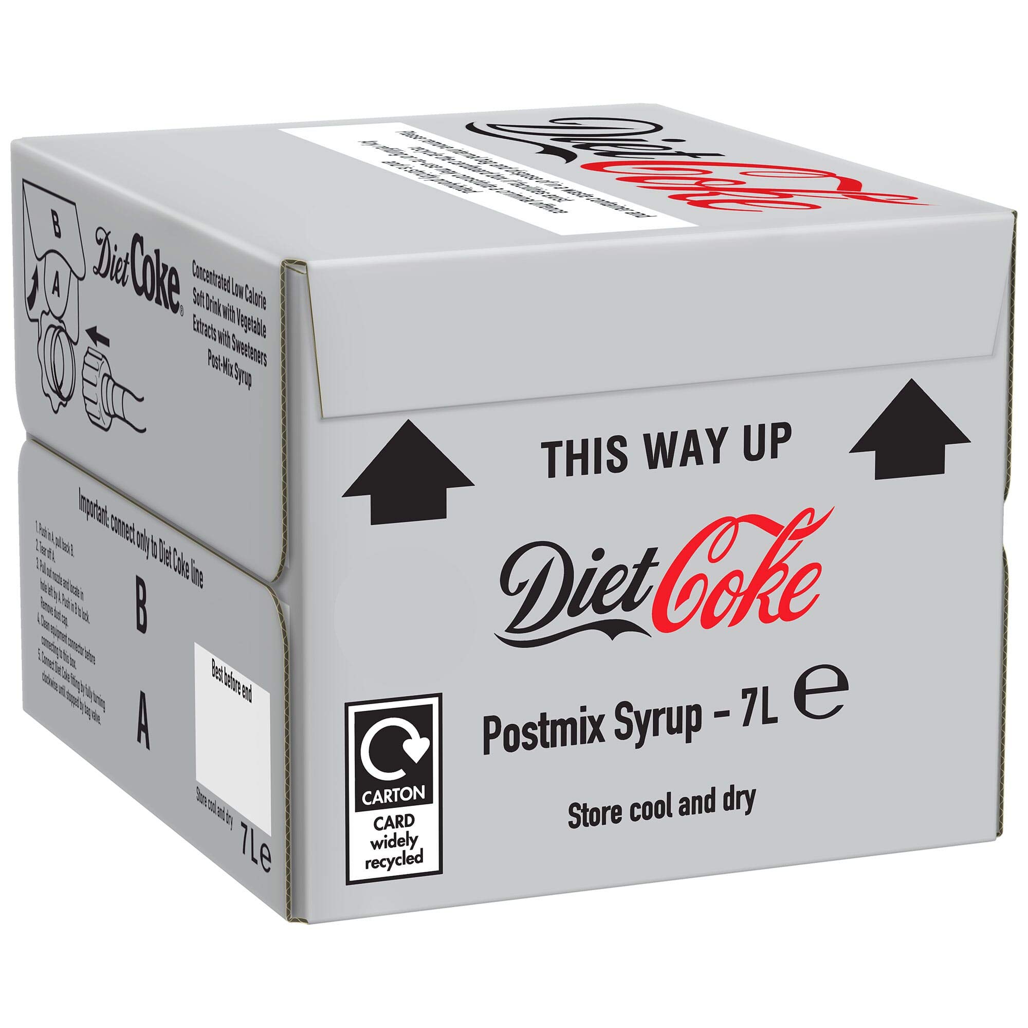 Coca Cola Diet Coke Bag in Box Postmix Syrup - 1x7ltr