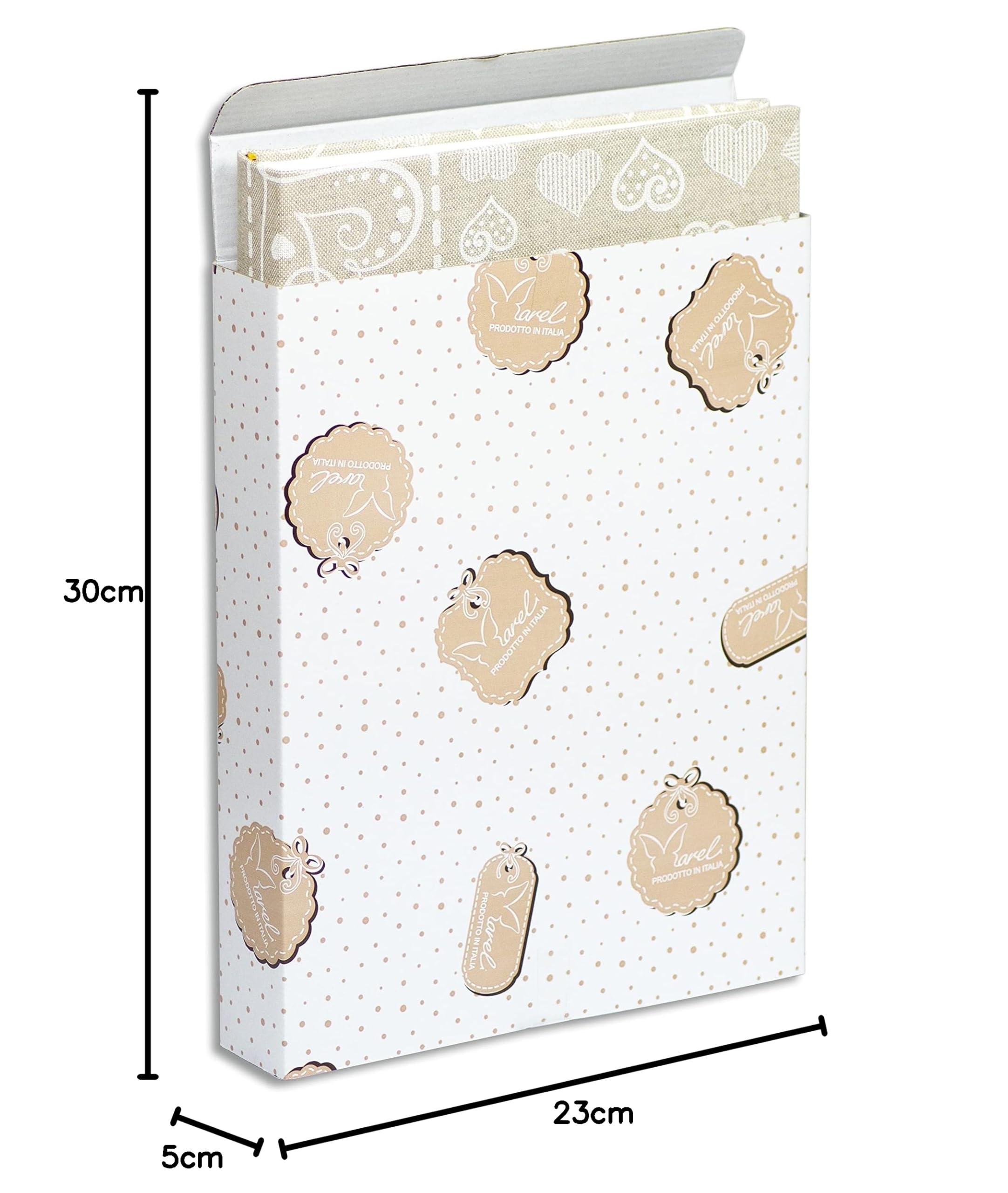 Album na zdjęcia z planerem na narodziny, 23 x 30 cm, 56 pustych stron i 4 stronami z możliwością personalizacji z wytrzymałego, grubego kartonu przeplatanego pergaminem, różowy miś