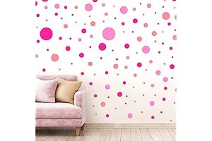 Zonon Polka Dot Wall Decals: Adorn Your Space with Cheerful Pink Accents