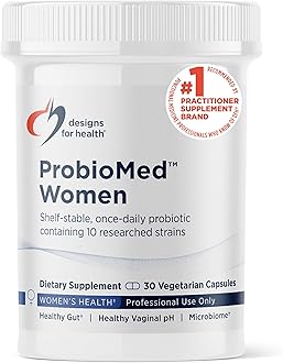 Designs for Health ProbioMed Women - Vaginal Probiotics to Support pH Balance, Vaginal Comfort, Immune Health & Gut Health for Women - Dairy-Free Probiotic (30 Capsules)