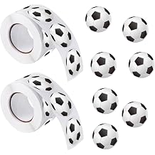 Pack of 1000 Football Stickers Roll Waterproof Sports Stickers for Party Decoration and Everyday Accessories