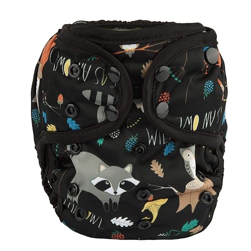 Pañal para bebé, talla única, 8 libras a 36 libras (búho mapache)