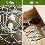 30 PCS Silicone Colour Cable Ties, Reusable Cable Straps, Cord Organizers Electronic Accessories for Storing Charging Line Earphones Audio Cables