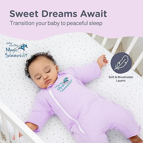 Vista 12 de Pijama mágica de algodón Baby Merlin Magic Sleepsuit, Rosado