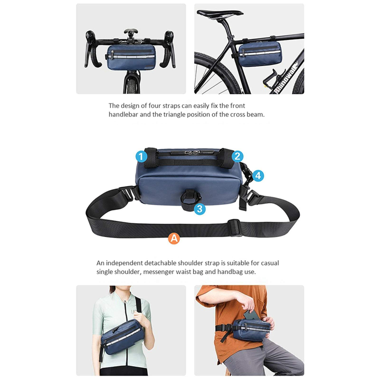 Uchwyt na telefon rowerowy torba rowerowa przednia rura kierownica wodoodporna torba na rower