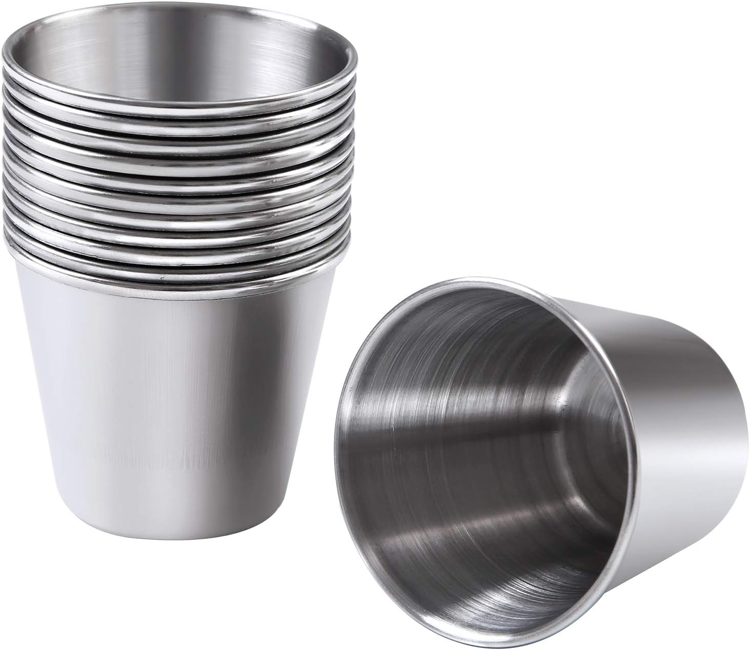 - Ruisita 12 Pieces Stainless Steel Shot Cups Stainless Steel Shot Glass Drinking Tumbler (1.5 Ounce/45 ml)