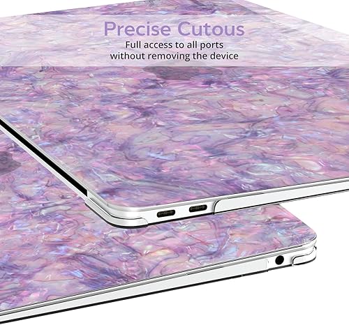 Miniatura 58 de B BELK Funda compatible con MacBook Air de 13 pulgadas 2022 2021 2020 2019 2018 M1 A2337 A2179 A1932, carcasa rígida de plástico + cubierta de Shiny