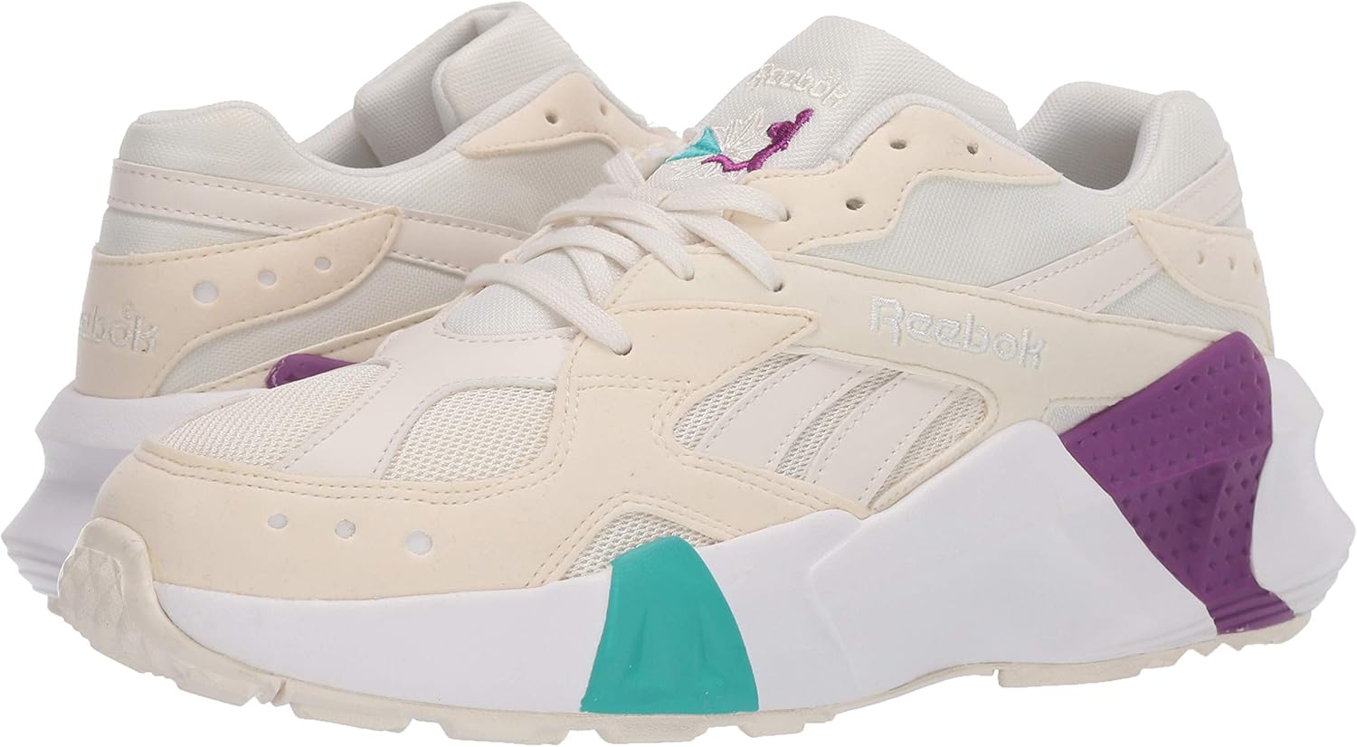 Reebok Women's Aztrek Shoes 10 Chalk/White/Timeless Teal/Aubergine