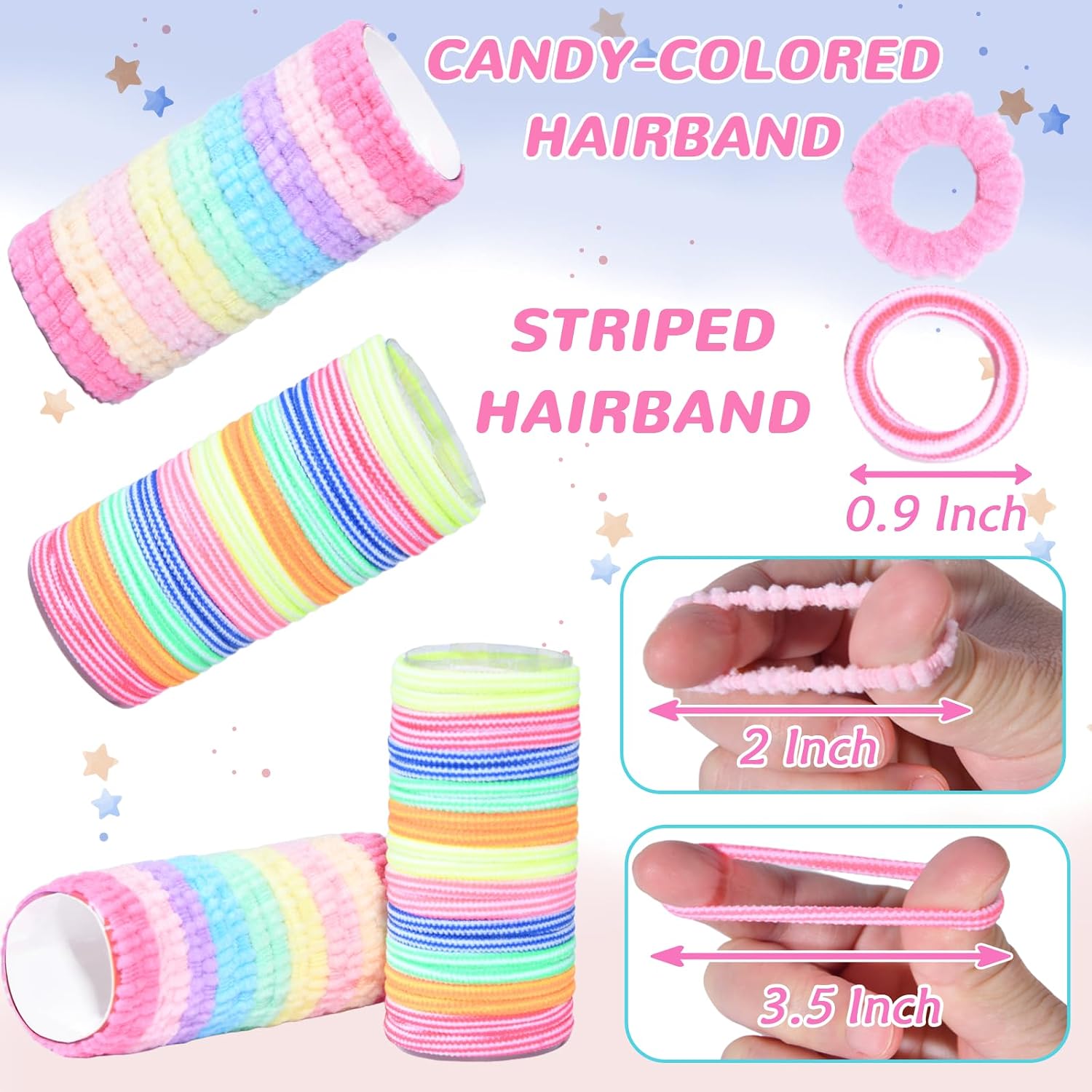 Hair Ties 240 Pcs 13 Colors Mini Cotton Bands for Hair Bands Accessories image 3