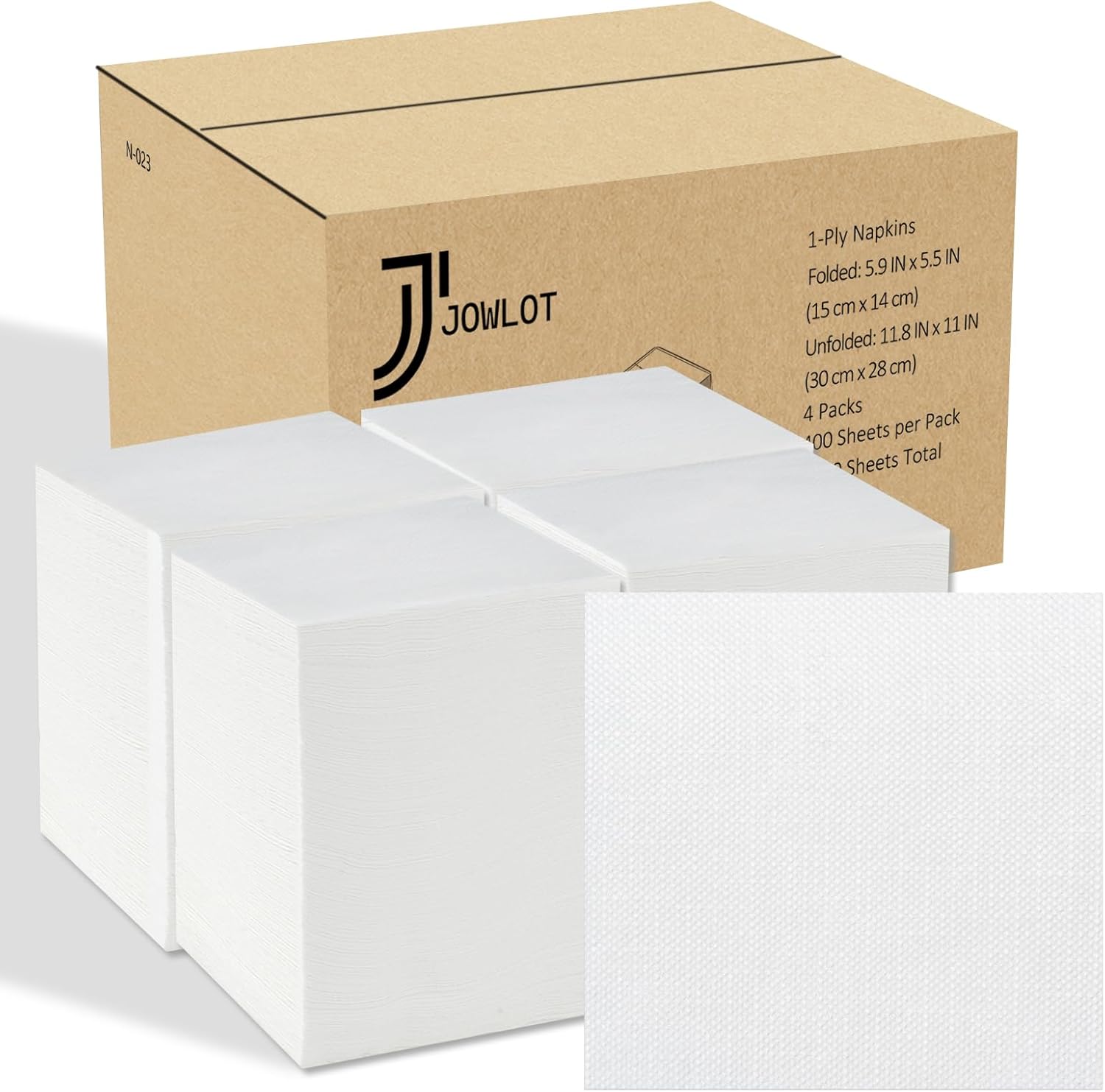 1600 Count Disposable Cocktail Napkins, 1-Ply 5.9 x 5.5 Inch Bulk White Beverage Napkins, Lunch Paper for Party, Wedding, Cafe, Restaurant and Bar