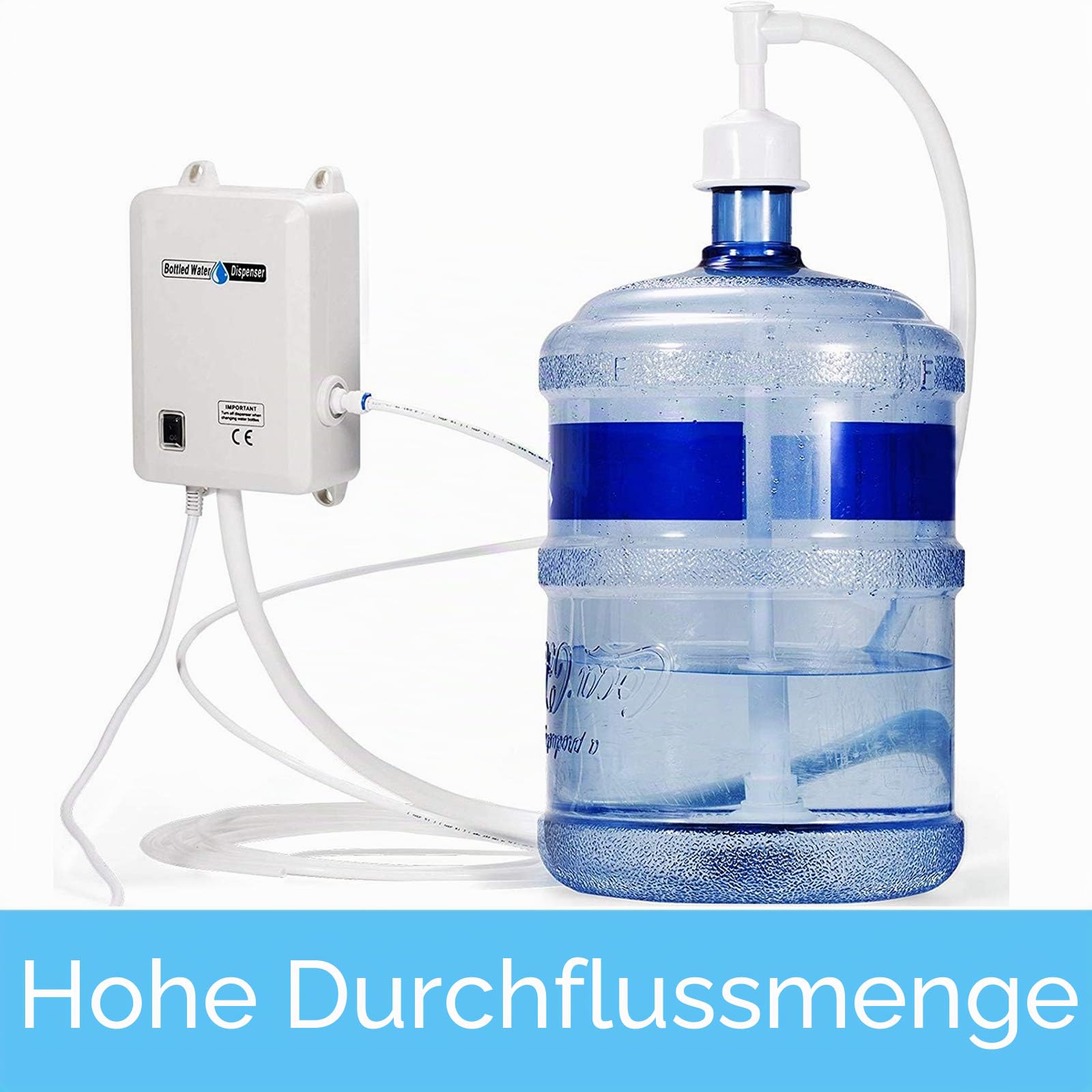 VEVOR Abgabepumpe 3,78 l/min, Wasserpumpe 35 W, Wassersystem in Flasche, 40 PSI 11-22 l, Wasserversorgungssystem in Flaschen