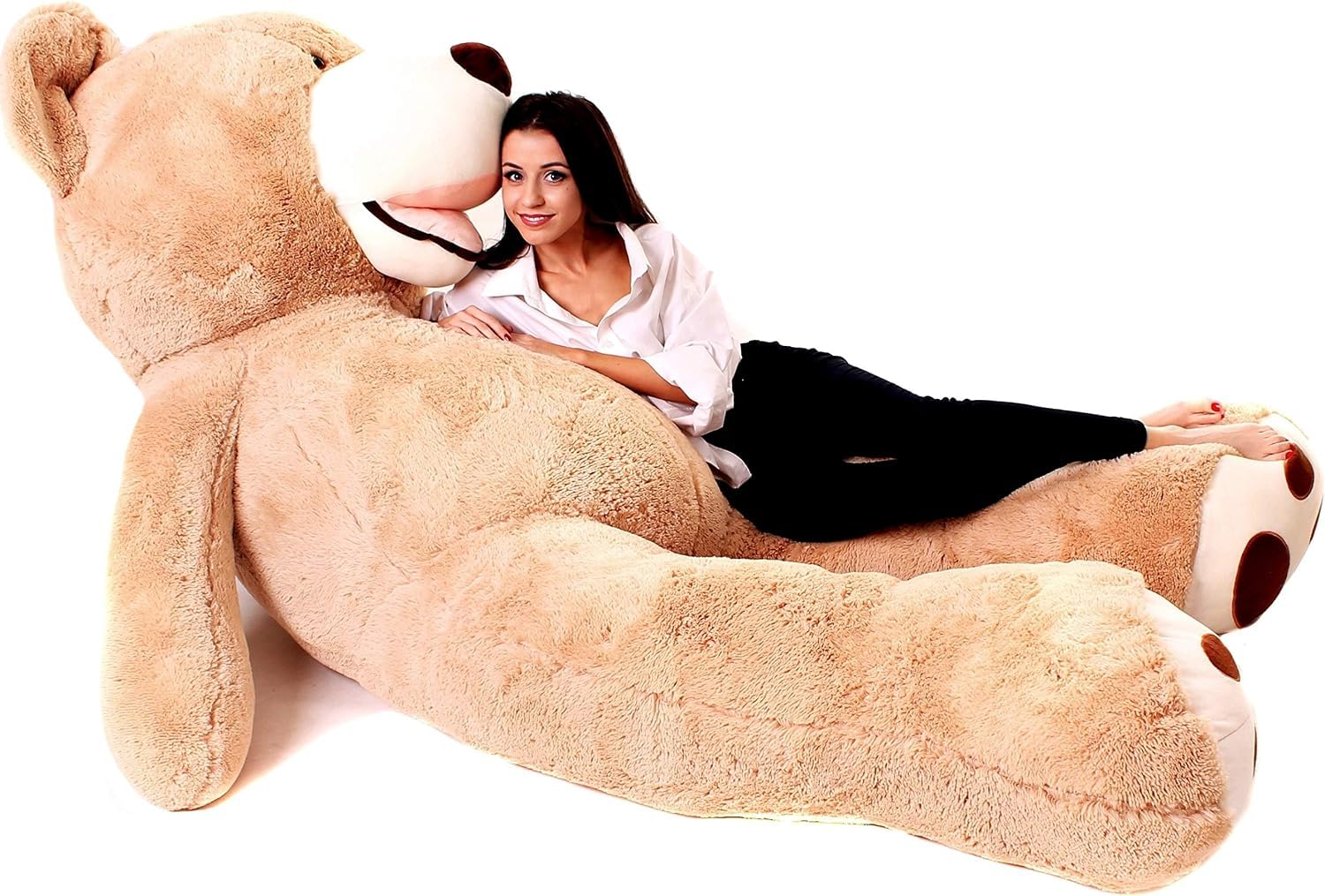 Orso Peluche Gigante - Peluche Giganti 260 cm - Orsacchiotto gigante - Orsetto di Peluche - Idee Regalo Anniversario, Compleanno, Sorprese Romantiche - Regali Bambini, Ragazza, Fidanzata – Marrone
