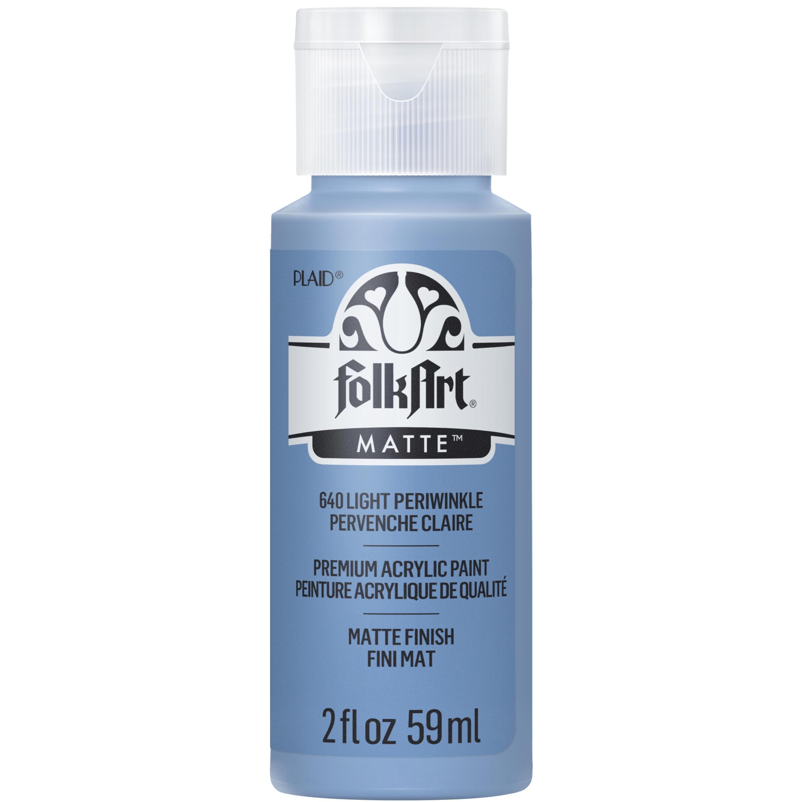 FolkArt Acrylic Paint in Assorted Colors (2 oz), 640, Light Periwinkle
