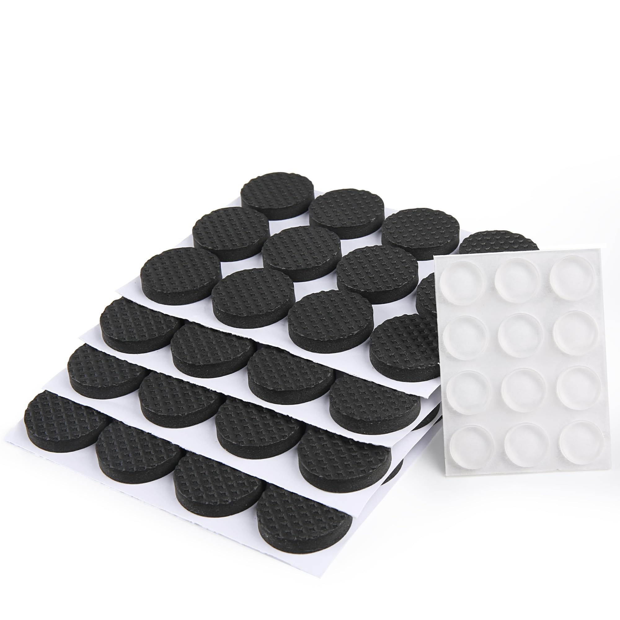 HASWARE Felt Furniture Pads - 60Pcs Floor Protectors Self Adhesive Felt Chair Pads to Protect Floor Chair Leg Hardwoods Floors Table Feet (Black, 4/5" 60 Pack Round)