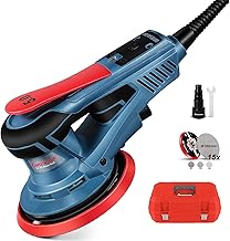 FANZWORK EZ150A Brushless Random Orbital Sander with Carry Case, 5 mm Sanding Stroke, 150 mm Sanding Disc, 350 W Motor, 7-Level Speed Control, Includes Disc Brake, 15 x Sanding Grids, 1 x Replacement