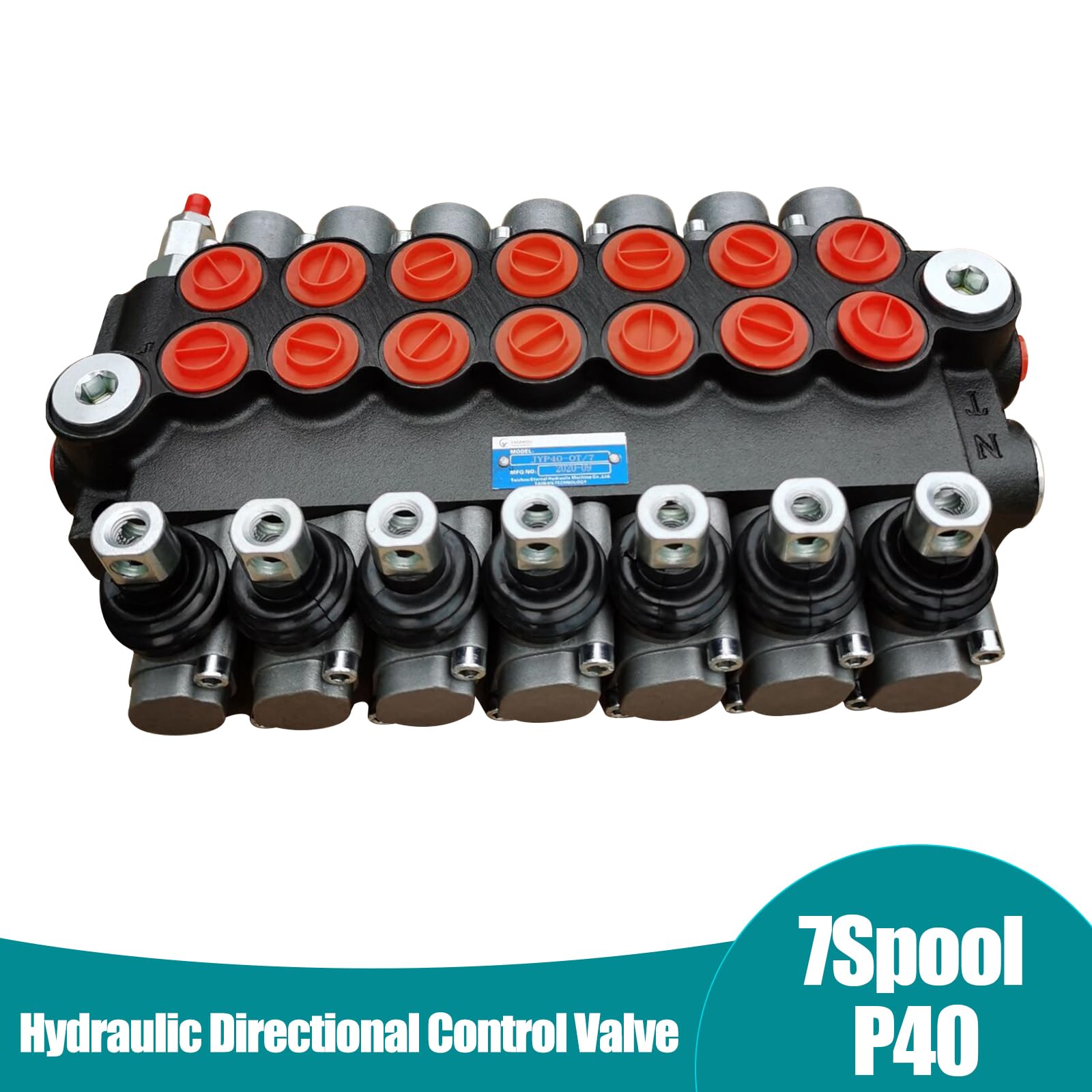 Valvola di controllo manuale idraulica 7 sezioni sistema di controllo idraulico 3600 PSI 60 l/min con leva Idraulica manuale valvola direzionale valvola idraulica per agricoltura macchine edili e