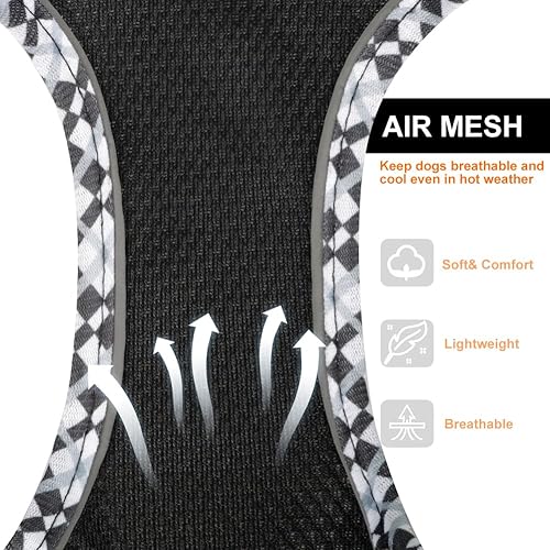Miniatura 3 de Arnés para perro para perros pequeños y medianos sin tirones, ajustable para cachorros, arnés de malla transpirable reflectante para mascotas,