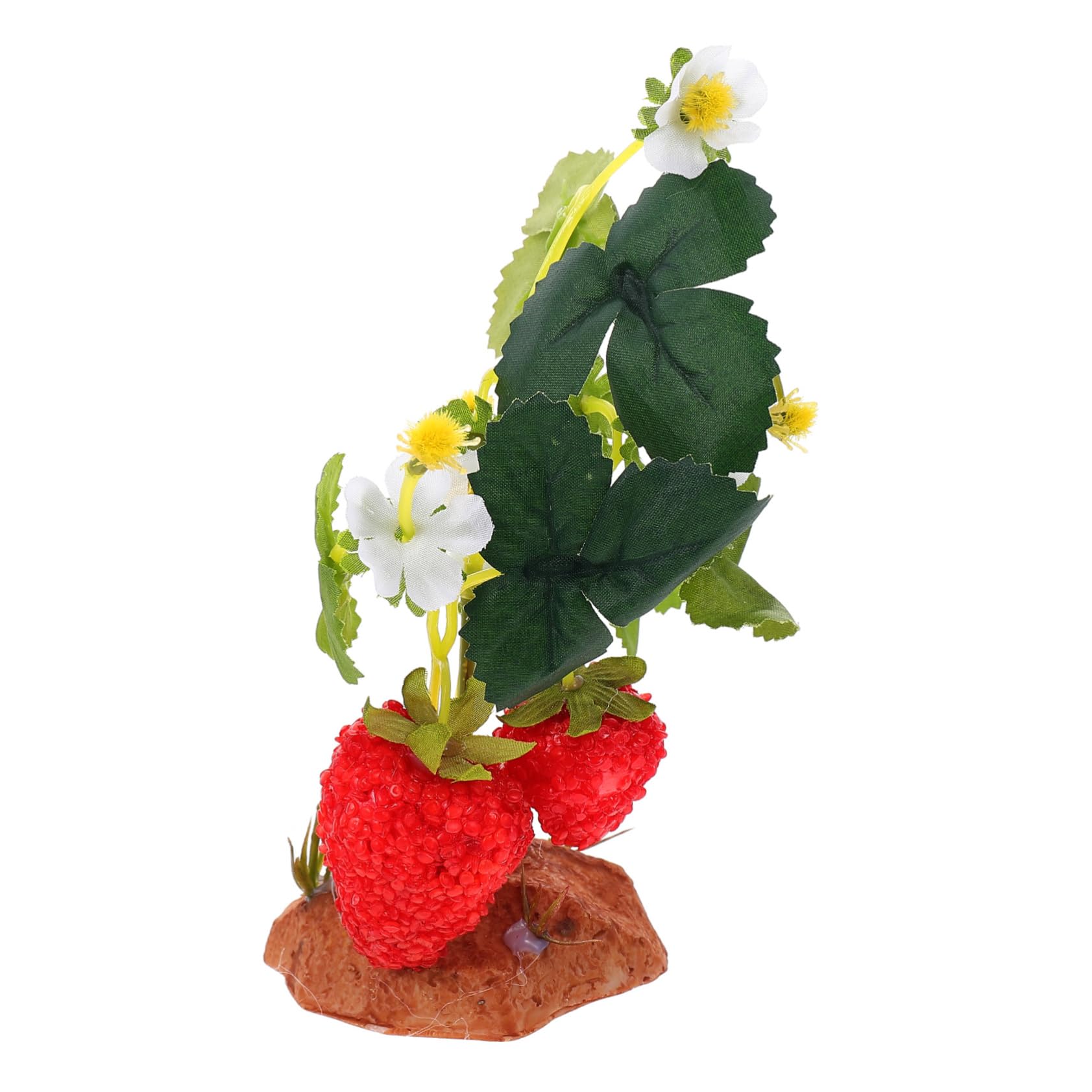 POPETPOP Realistic Reptile Tank Decor Artificial Plant Hideout for Geckos Turtles