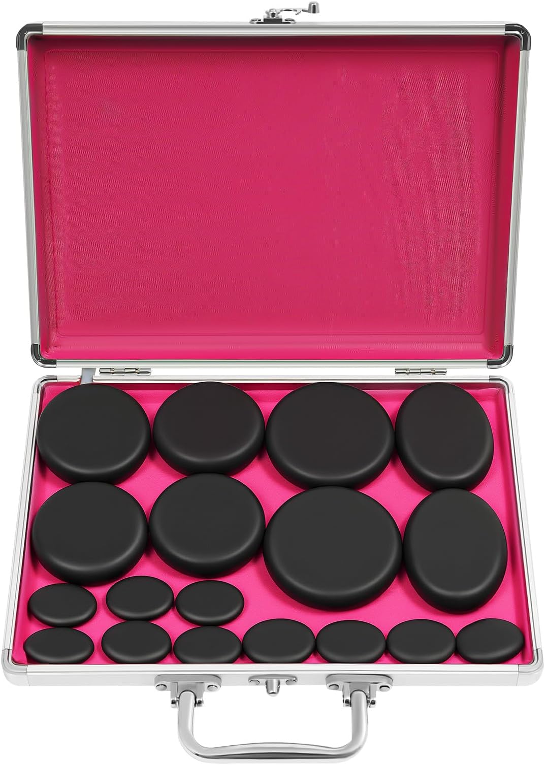 16Pcs Basalt Hot Stones Set Hot Rocks Massage Stones Kit with Heater Box for Body Massage (Include Hot Stone)