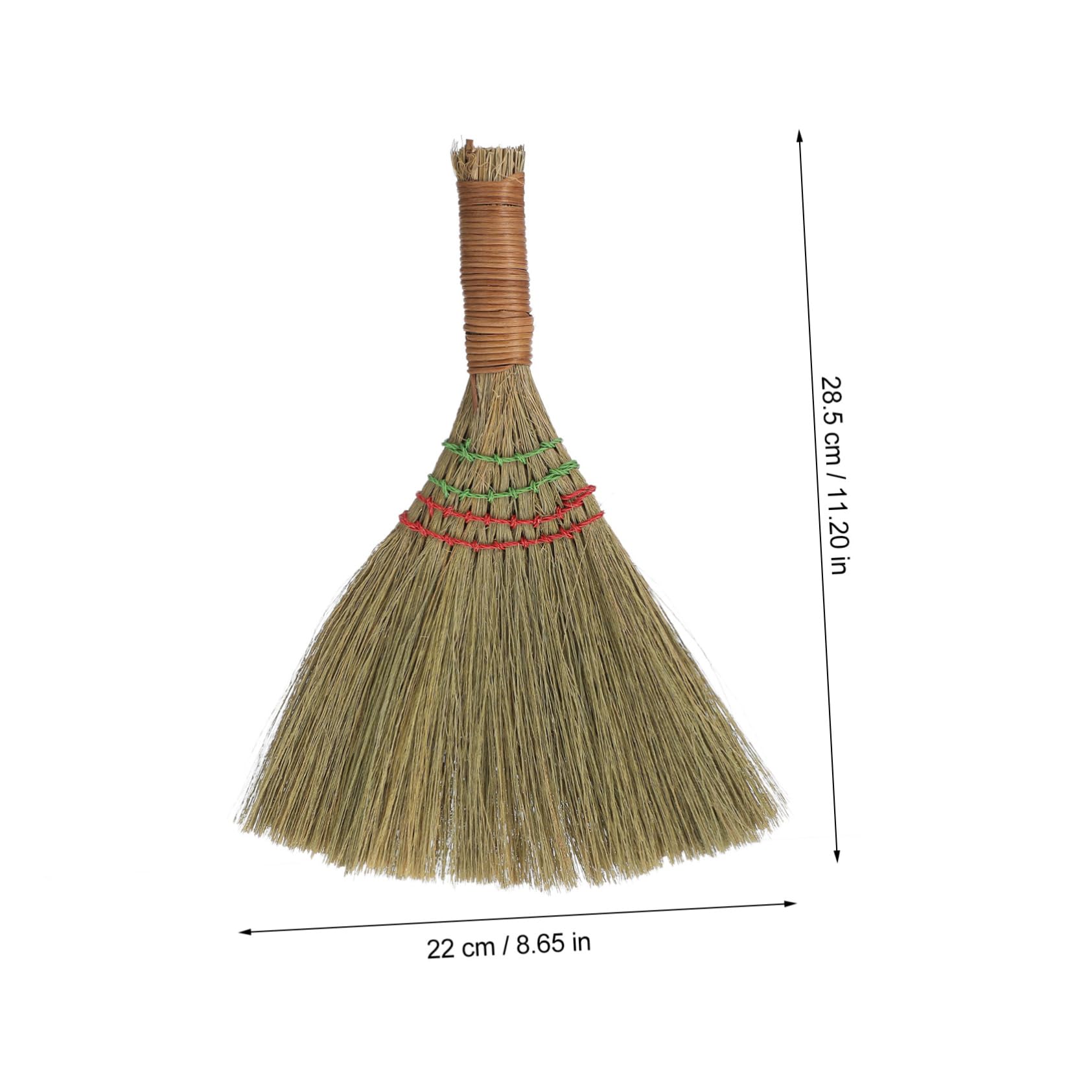 BEBEMOKO Small Whisk Broom Handheld Sweeper Brush Halloween Short Handle Hand Broom for Desk Cleaning Indoor Outdoor Camping Household Use