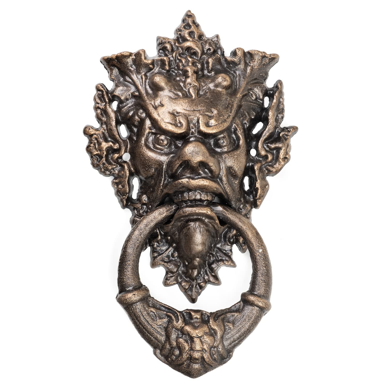 Moritz Türklopfer Teufel Devil Brone Antik Stil Gusseiesen Rustikal Türklingel Door Knocker Barock Türglocke Haustür Türdekoration Türgong