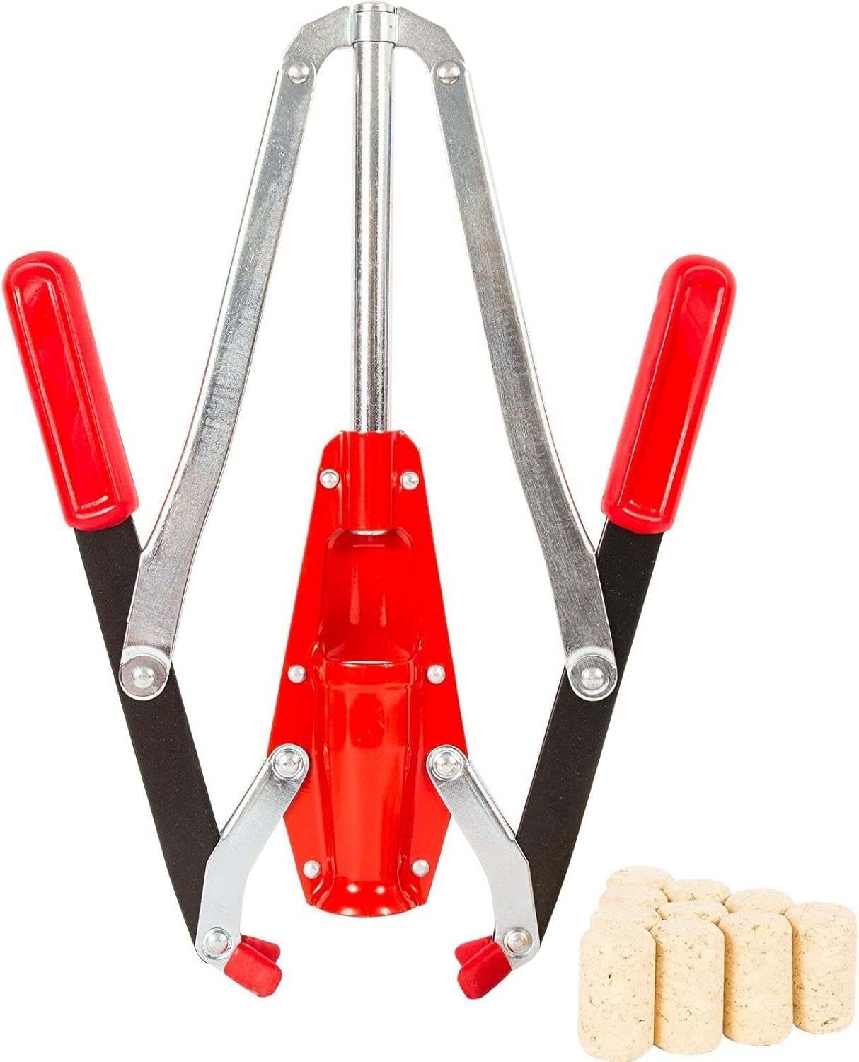 AlcoFermBrew Twin Lever Wine Bottle Corker Hand Corker, Wine Corker