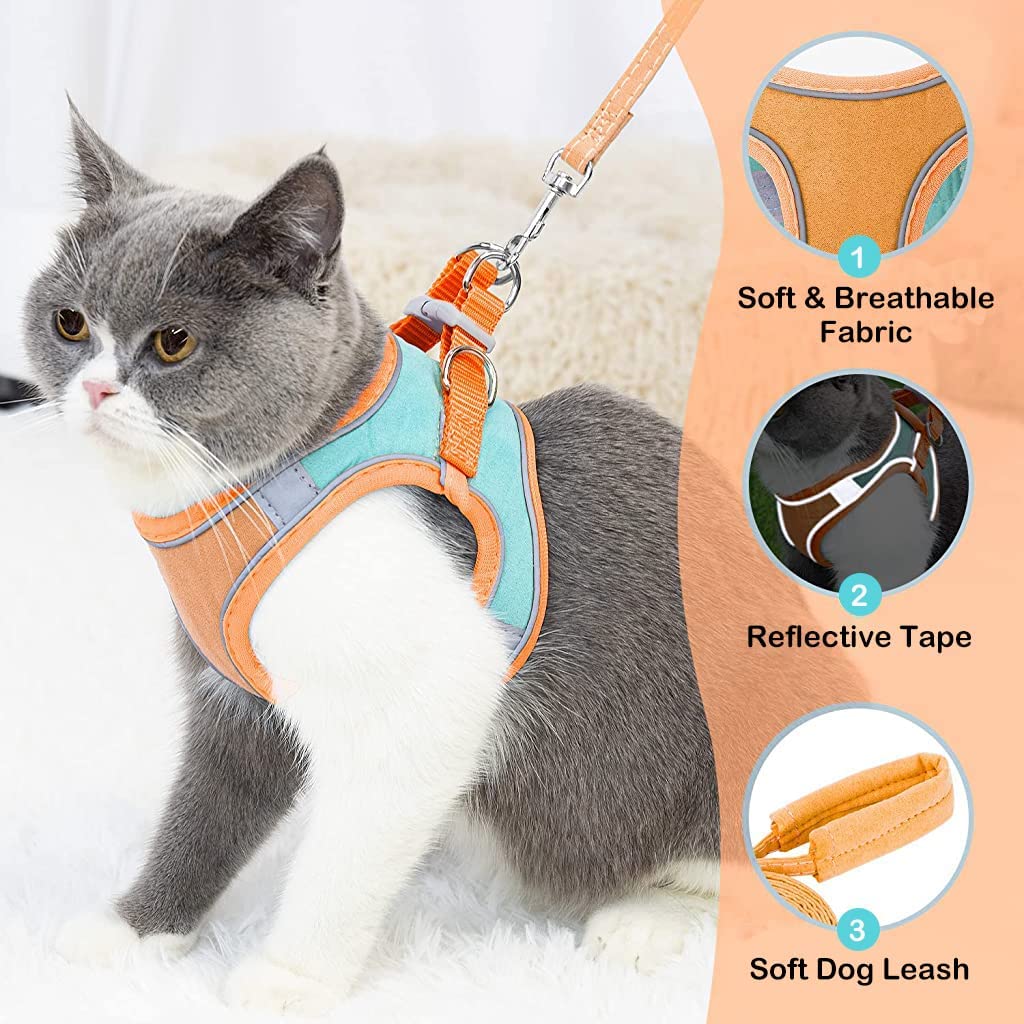 LARYNX Cat Harness with 1.5m Leash, Leash with Harness for Small Cat and Dog (M) 2