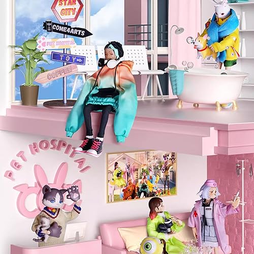 Miniatura 2 de CALEMBOU Caja ciega de muñecas, diseño aleatorio de la serie de hospital de mascotas, figura de acción coleccionable de 6.7 in6.7 pulgadas, muñecas