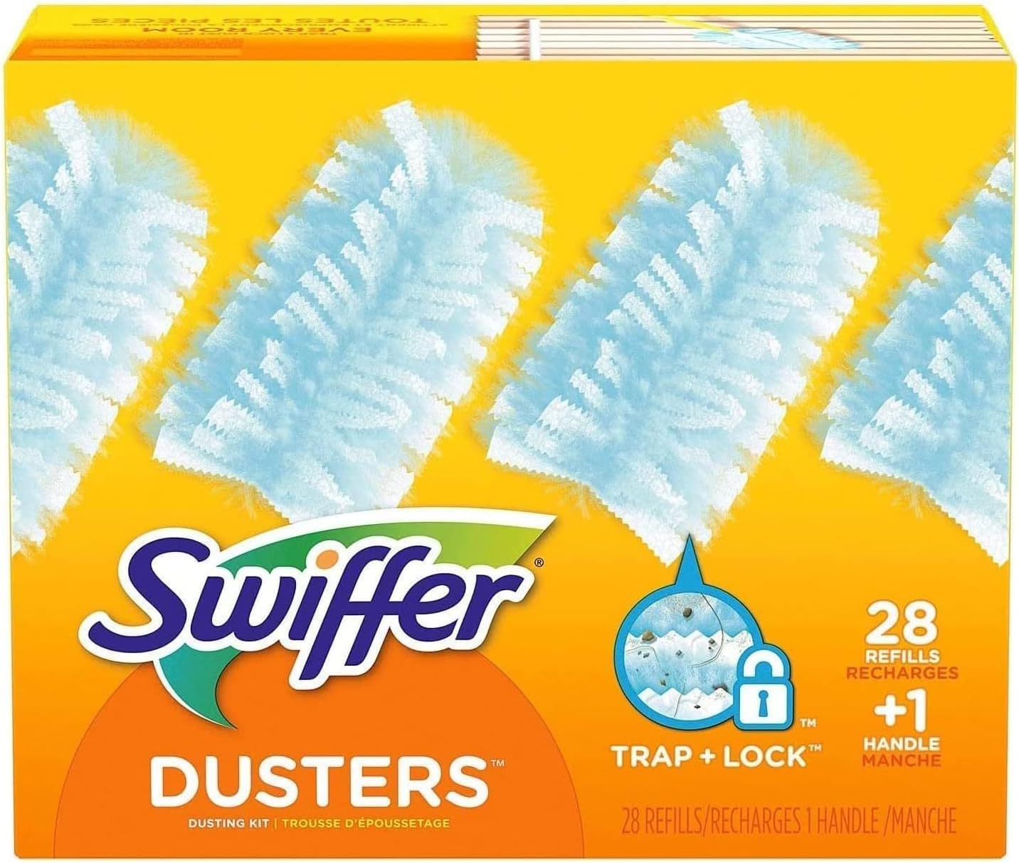 Duster Refill Kit + 1 Handle, 28 Count - Includes Duster Refills and Handle for Efficient Dusting, Pure_1