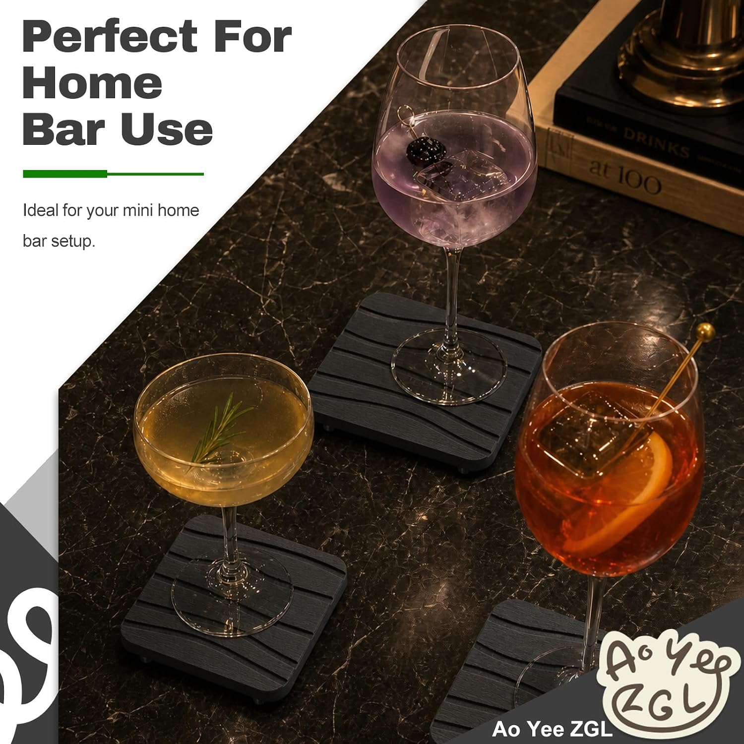 Diatomaceous Earth Coasters Set of 3,Quick-Dry Coaster for Desk