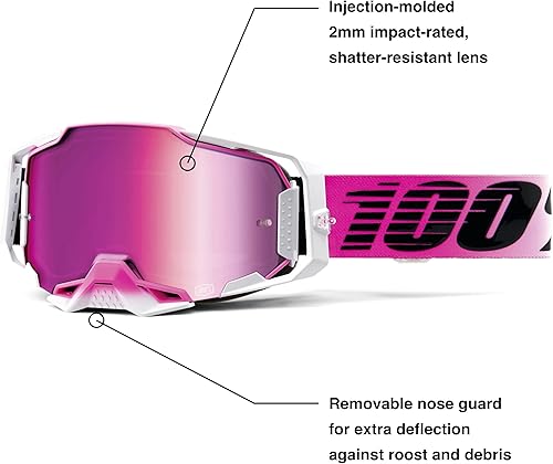 Vista 30 de 100% ARMEGA Premium Protective Sport Goggles with Ultra HD Lens & Nose Guard