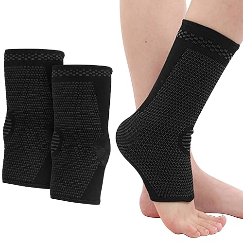 Songaa Tobillera para mujeres y hombres (1 par) manga de compresión de tobillo para recuperación de lesiones, calcetines de pie para fascitis