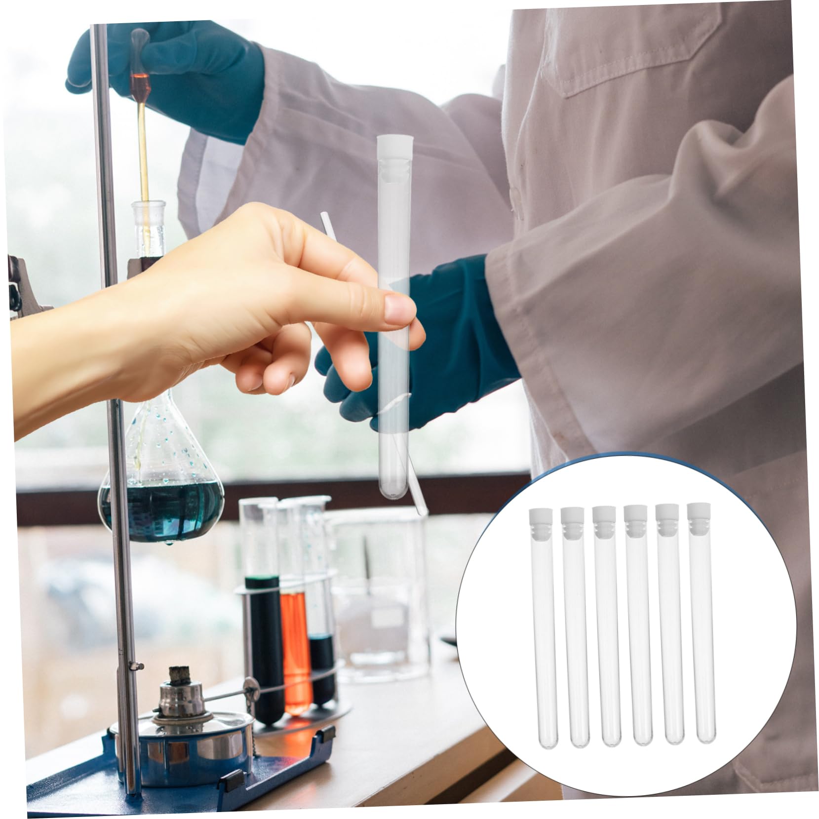 Cabilock Estuche de Plástico Transparente para Agujas de Bordar 100 Piezas Portátil y Ligero para Oficinas y Laboratorios