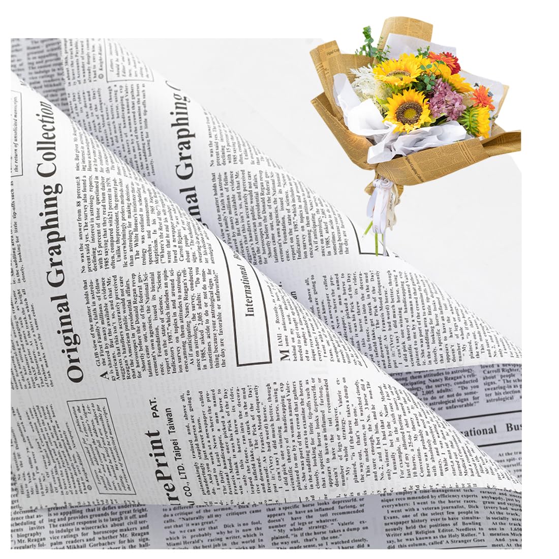 Feuilles De Papier Kraft, Emballage Cadeau, Papier D'Artisanat Brun, Feuilles De Papier D'Artisanat, Papier D'Imprimante Brun, Papier Kraft, 50X70cm,Blanc