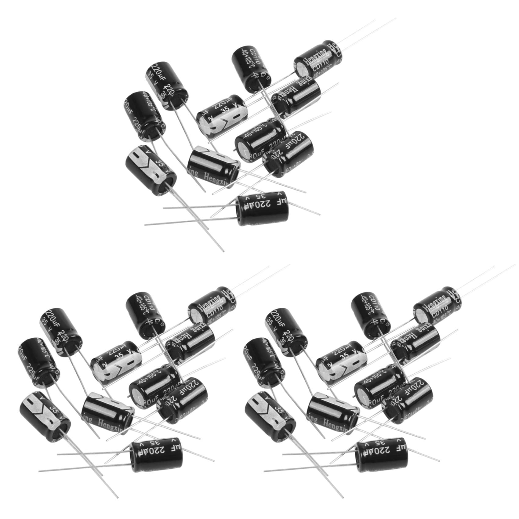 Jnchdghwa 30 x 220UF 35V 105C Radial Electrolytic Capacitor 8X12mm