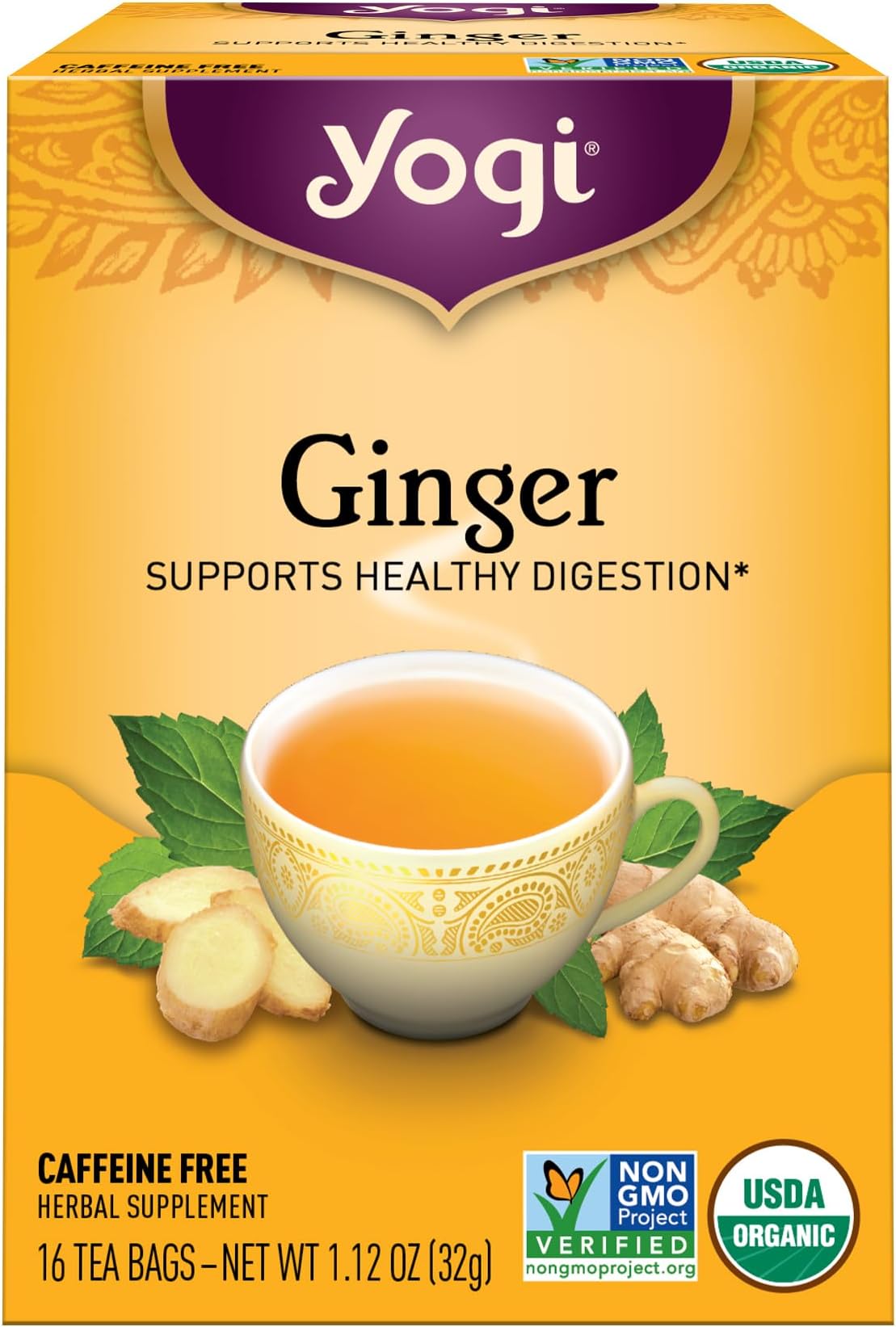Yogi Tea, Ginger, 1.12 Ounce