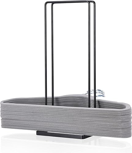 Organizador de perchas, apilador para armario, cuarto de servicio, capacidad para 110 perchas de alambre para ropa, soporte de almacenamiento para