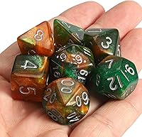 Vista 7 de CiaraQ DND - Juego de dados poliédricos con bolsa de dados para juegos de rol de Calabozos y Dragones, RPG MTG, juegos de mesa
