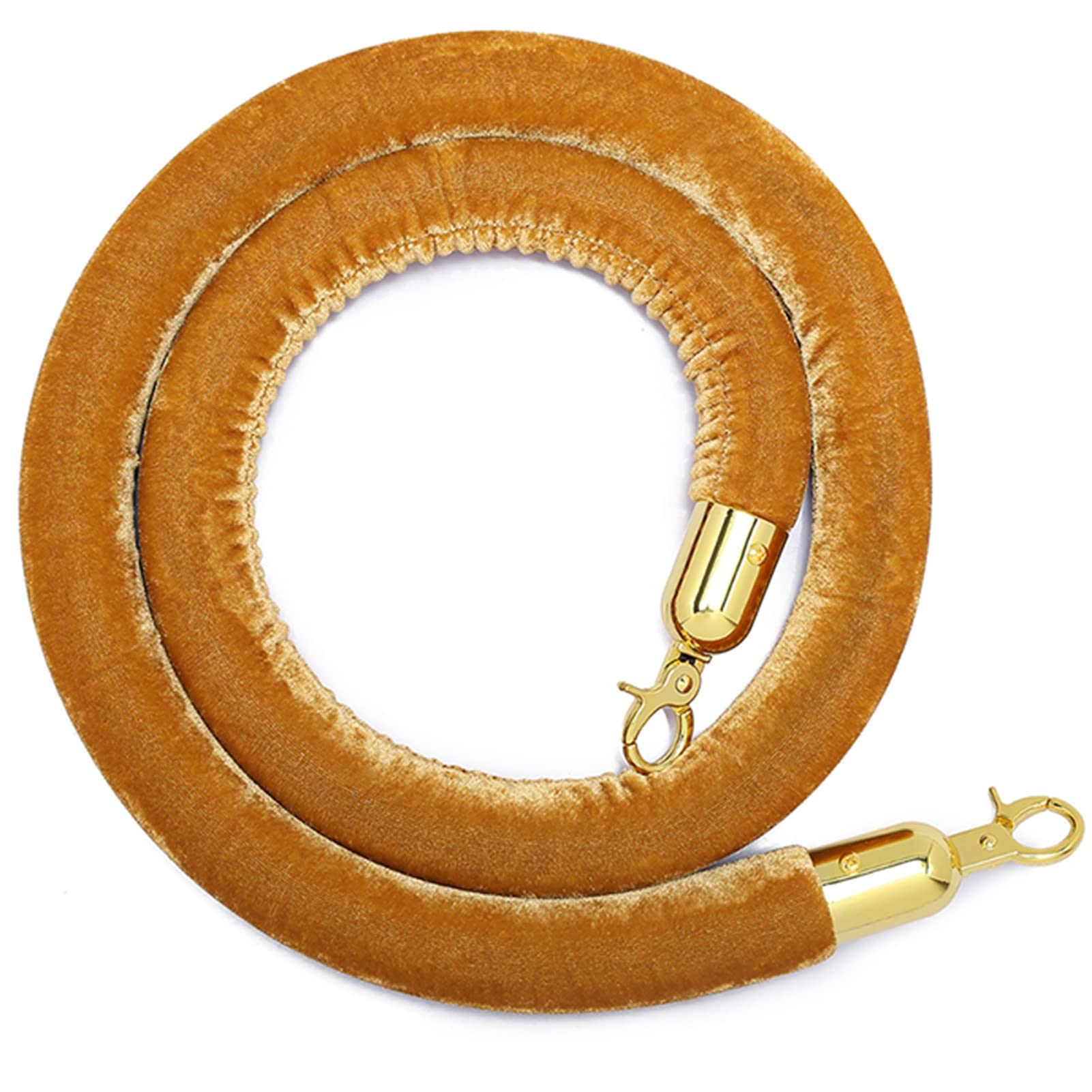 Aioneer Brown Velvet Queue Rope, 1.5M Barrier Rope For Crowd Control, Ideal For Event Management, Theatre Openings, And Visitor Guidance-Brown-1.5m/5ft/59in