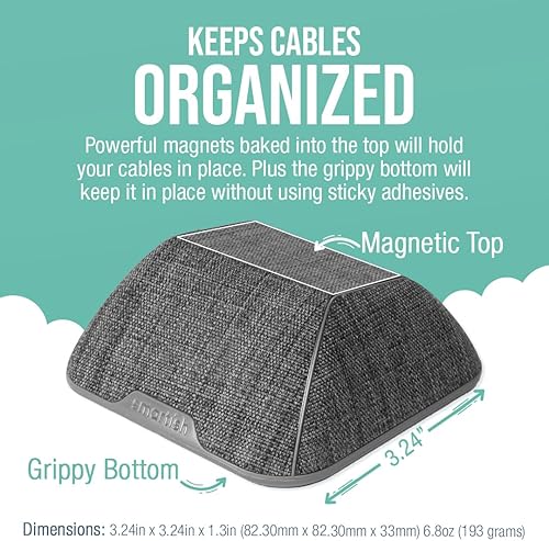 Miniatura 2 de Smartish® Magnetic Cord Holder - Cable Wrangler Organizer with Magnet Clips for Charger Management on Desktop, Nightstand for USB-C + Lightning - No