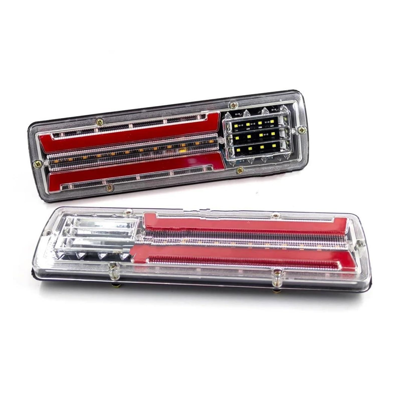 Genérico Luces Traseras Lámpara trasera LED 12V 24V par piezas reparación remolque barco para camión furgoneta caravana iluminación señal giro 2 uds Luz Izquierda