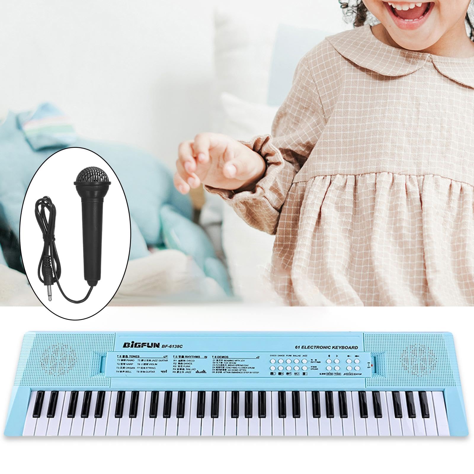 Amazon.co.jp: kowaku 電子ピアノ鍵盤楽器玩具 61 キー