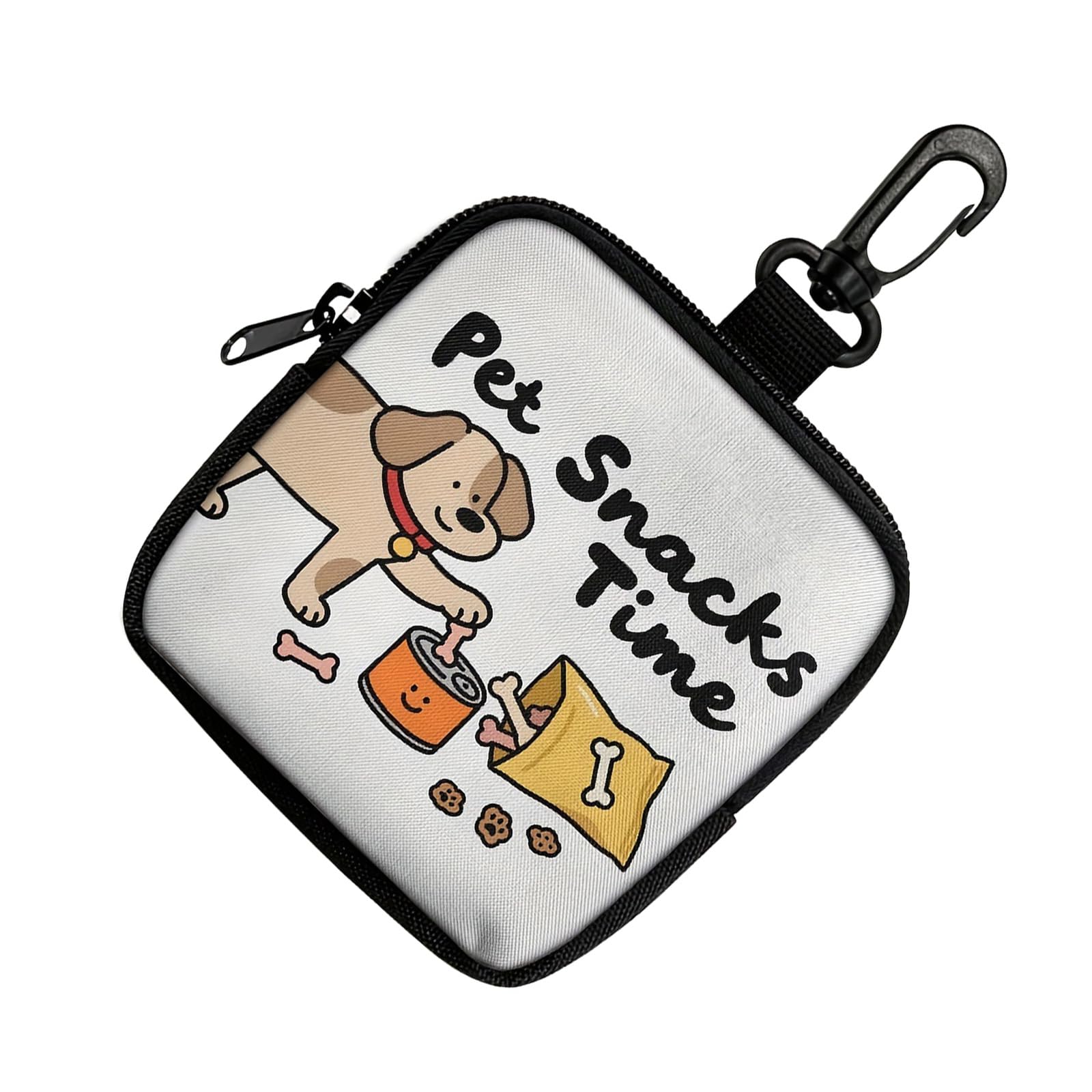 Murye White Pet Time Minis Dog Treat Training Pouches Pet Kibble Treat Snacks Bag Pet Food Storage Container Pocket For Walking Training Reward Dog Treat Pouches For Pet Training