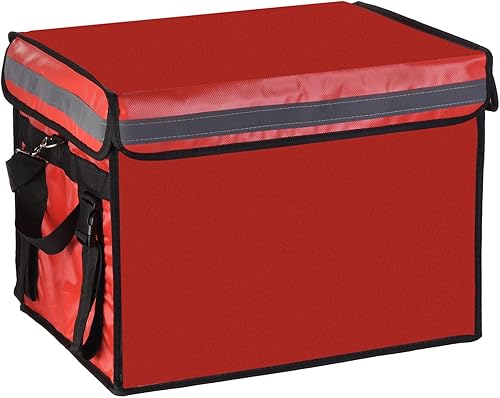 PATIKIL Bolsa aislante para pizza, 19.7 x 15 x 15 pulgadas, bolsa térmica con divisor, bolsa térmica de alimentos para pizzas calientesfrías, color