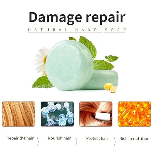 Miniatura 2 de T-shin Barra de champú perfumada botánica sólida, 2.16 oz (60 g) hecha a mano, ingredientes naturales, fragancia, aceite esencial, jabón para el